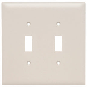 Legrand TradeMaster TPJ2LACC10 Wallplate, 4.87 in L, 4.93 in W, 2 -Gang, Nylon, Light Almond