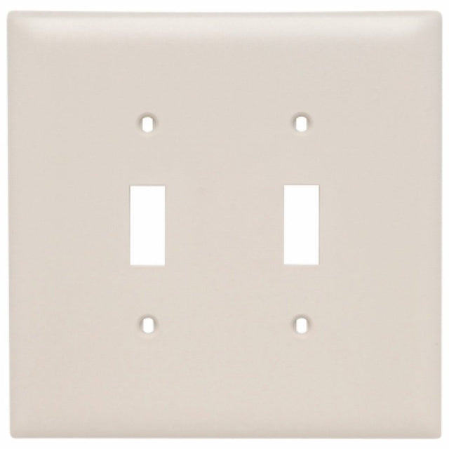 Legrand TradeMaster TPJ2LACC10 Wallplate, 4.87 in L, 4.93 in W, 2 -Gang, Nylon, Light Almond