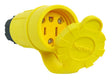 Legrand PS15W47CCV3 Electrical Connector, 2 -Pole, 15 A, 125 V, IP65, 66, 67, NEMA: NEMA 5-15R, Yellow