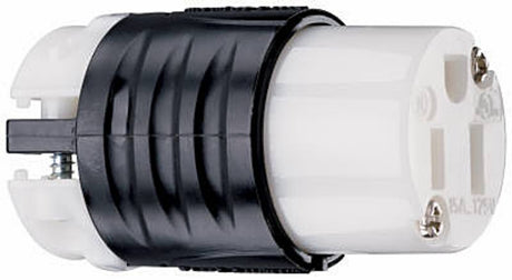 Legrand PS5269XCCV4 Electrical Connector, 2 -Pole, 15 A, 125 V, NEMA: NEMA 5-15R, Black/White