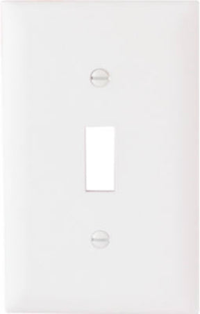 Legrand TradeMaster TP TP1WCP10 Switch Wallplate, 4.68 in L, 2.93 in W, 1 -Gang, Nylon, White, Smooth