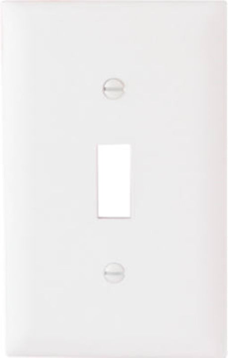 Legrand TradeMaster TP TP1WCP10 Switch Wallplate, 4.68 in L, 2.93 in W, 1 -Gang, Nylon, White, Smooth