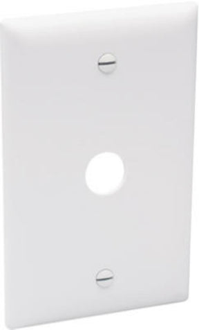 Legrand TP60W Telephone/Cable Outlet Plate, 1 -Gang, Nylon, White