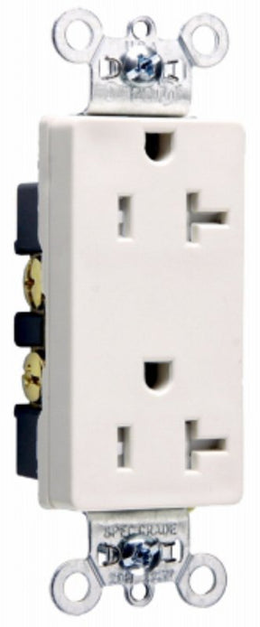 Legrand TR26352LACC8 Duplex Receptacle, 2 -Pole, 20 A, 125 V, NEMA: 5-20R, Light Almond