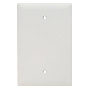 Legrand TradeMaster TPJ13W Blank Wallplate, 5.06 in L, 3.31 in W, 0.07 in Thick, 1 -Gang, Nylon, White