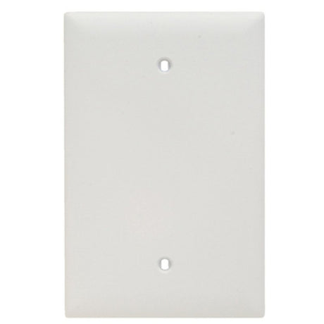 Legrand TradeMaster TPJ13W Blank Wallplate, 5.06 in L, 3.31 in W, 0.07 in Thick, 1 -Gang, Nylon, White