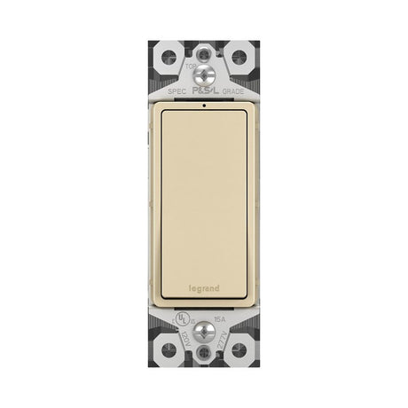 Legrand radiant TM870ISLCCC5WP Decorator Switch, 15 A, 120/277 V, Thermoplastic Housing Material, Ivory