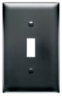 Pass & Seymour TradeMaster TP TP1BKCC15 Wallplate, 4.6875 in L, 2.937 in W, 1 -Gang, Nylon, Black