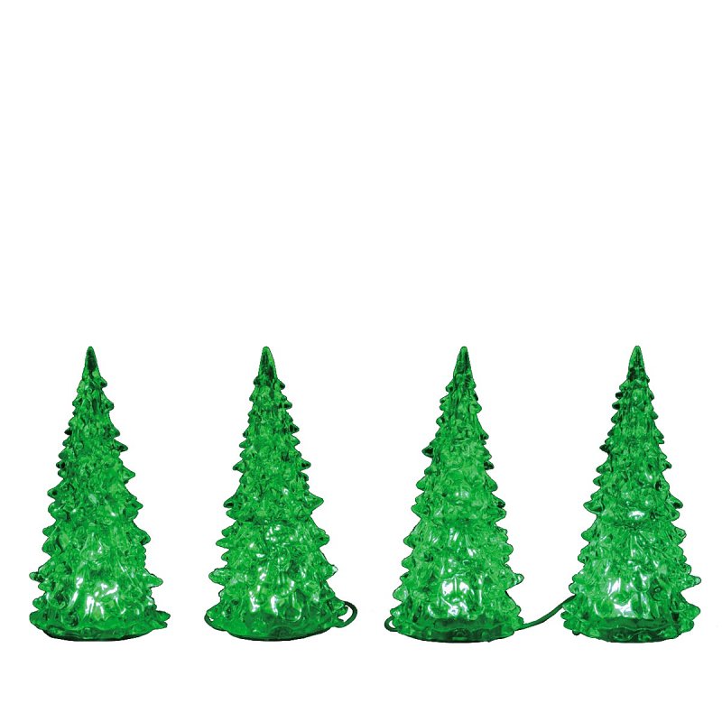 Lemax 94518 Christmas Decor, 4.72 in H, Tree, Plastic, Crystal, LED, Pack of 9