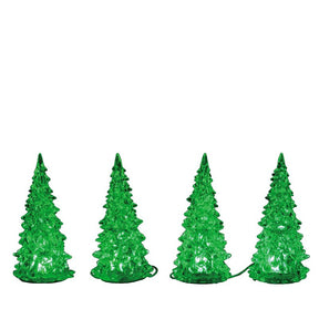 Lemax 94518 Christmas Decor, 4.72 in H, Tree, Plastic, Crystal, LED, Pack of 9