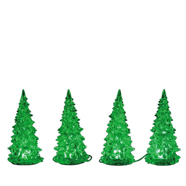 Lemax 94518 Christmas Decor, 4.72 in H, Tree, Plastic, Crystal, LED, Pack of 9
