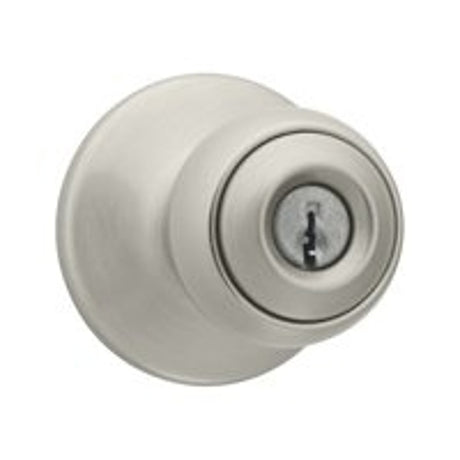 Kwikset 400P 15 RC ALRCSV1 Entry Knob, Knob Handle, Satin Nickel, Re-Key Technology: SmartKey, 3 Grade, Universal Hand