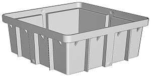 DrainTech 1206SD Square Riser, 12.1 in L x 12.1 in W x 7.1 in H Dimensions, Polyethylene
