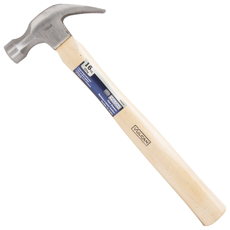 Vulcan JL20016 Hammer, 16 oz Head, Curved Claw Head, Carbon Steel Head, 13-3/4 in OAL