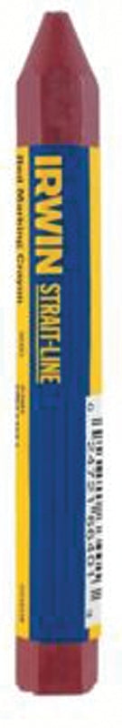 Irwin STRAIT-LINE 66401 Permanent Lumber Crayon, Red, 1/2 in Dia, 4-1/2 in L, Pack of 12