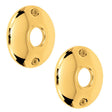 Defender Security E 2282 Door Knob Rosette, Steel, Brass, For: Old Style Passage Locks