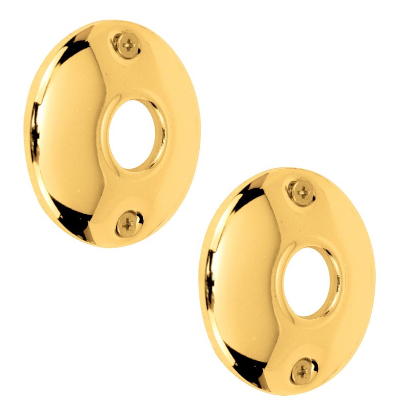 Defender Security E 2282 Door Knob Rosette, Steel, Brass, For: Old Style Passage Locks