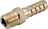 Anderson Metals 129 Series 757001-0408 Hose Adapter, 1/4 in, Barb, 1/2 in, MPT, Brass