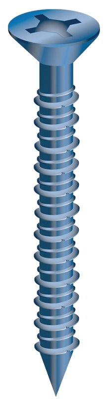 Cobra Anchors 621W Screw, 3/16 in Thread, 1-3/4 in L, Flat Head, Phillips, Robertson Drive, Steel, 10/PK