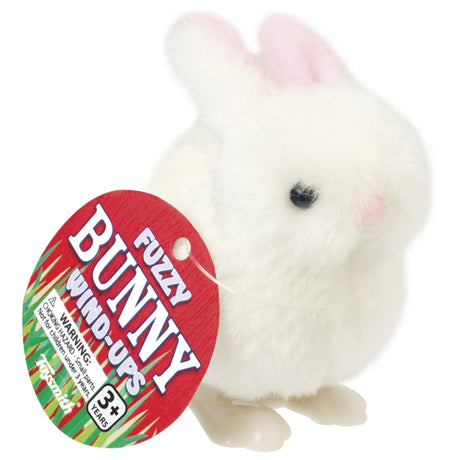 Toysmith Bunny Wind Up Rabbit White/Pink 1 pc, Pack of 24