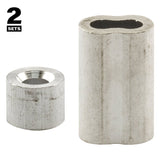 Prime-Line GD 12153 Cable Ferrule and Stop, 3/16 in Dia Dimensions, Aluminum