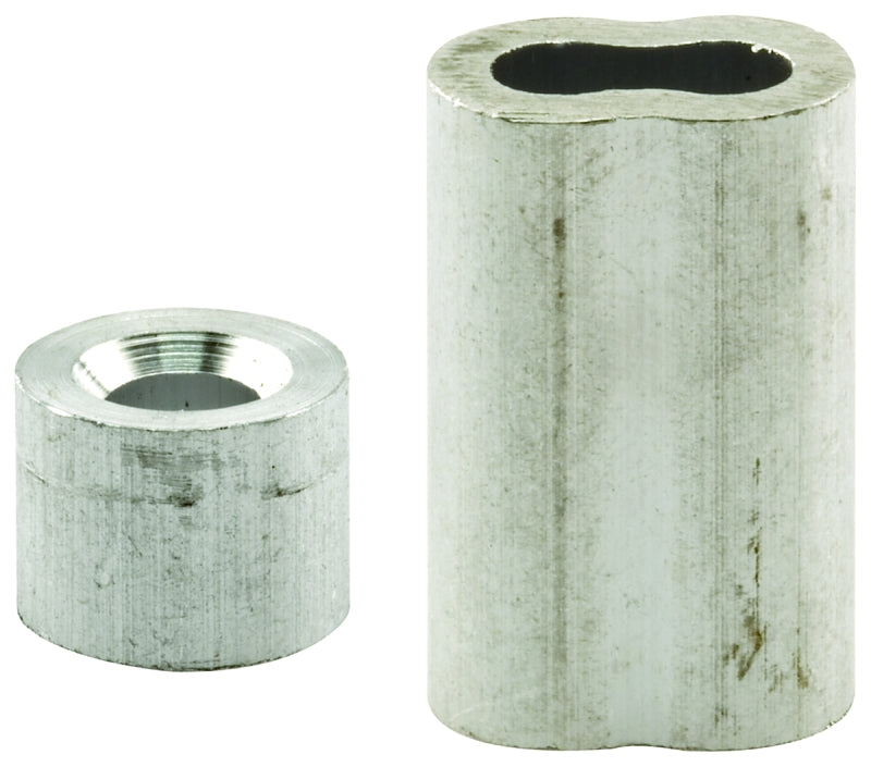 Prime-Line GD 12153 Cable Ferrule and Stop, 3/16 in Dia Dimensions, Aluminum