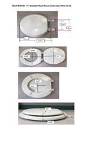 ProSource T-17WM-3L Toilet Seat, Round, MDF Molded Fiberboard, White, Plastic Hinge