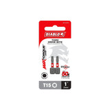 Diablo DT151P2 Drive Bit, #15 Drive, Torx Drive, 1/4 in Shank, Hex Shank, 1 in L