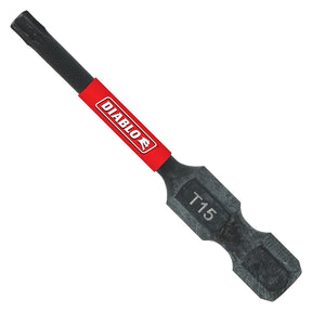 Diablo DT152P15 Drive Bit, #15 Drive, Torx Drive, 1/4 in Shank, Hex Shank, 2 in L, HSS