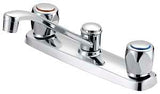 Boston Harbor OMETQO1235CP-LF Kitchen Faucet, 1.8 gpm, 3-Faucet Hole, Metal/Plastic, Chrome, Deck, 8 in Faucet Centers