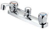 Boston Harbor OMETQO1235CP-LF Kitchen Faucet, 1.8 gpm, 3-Faucet Hole, Metal/Plastic, Chrome, Deck, 8 in Faucet Centers
