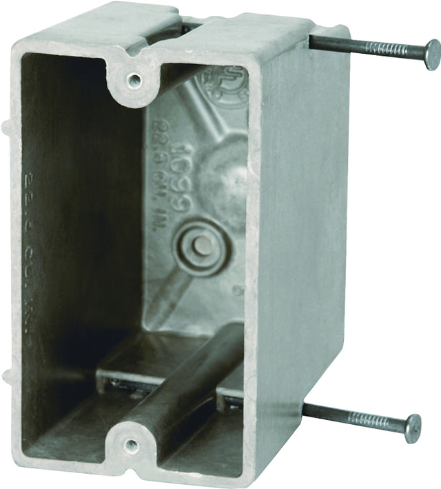 fiberglassBOX 1099-N Electrical Box, 1-Gang, 2-Outlet, 4-Knockout, Fiberglass Reinforced Polyester BMC, Beige/Tan