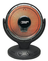 PowerZone QGW08-608 Parabolic Heater, 6.7 A, 120 V, 400, 800 W, 2-Heating Stage, Black