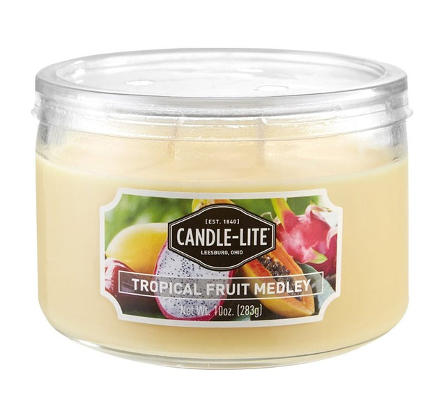 Candle-Lite 1879099 Candle, 10 oz, Tropical Fruit Medley, Pack of 4
