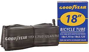 Kent 91076 Bicycle Tube, Black, For: 18 x 1-3/4 in to 2-1/8 in W Bicycle Tires