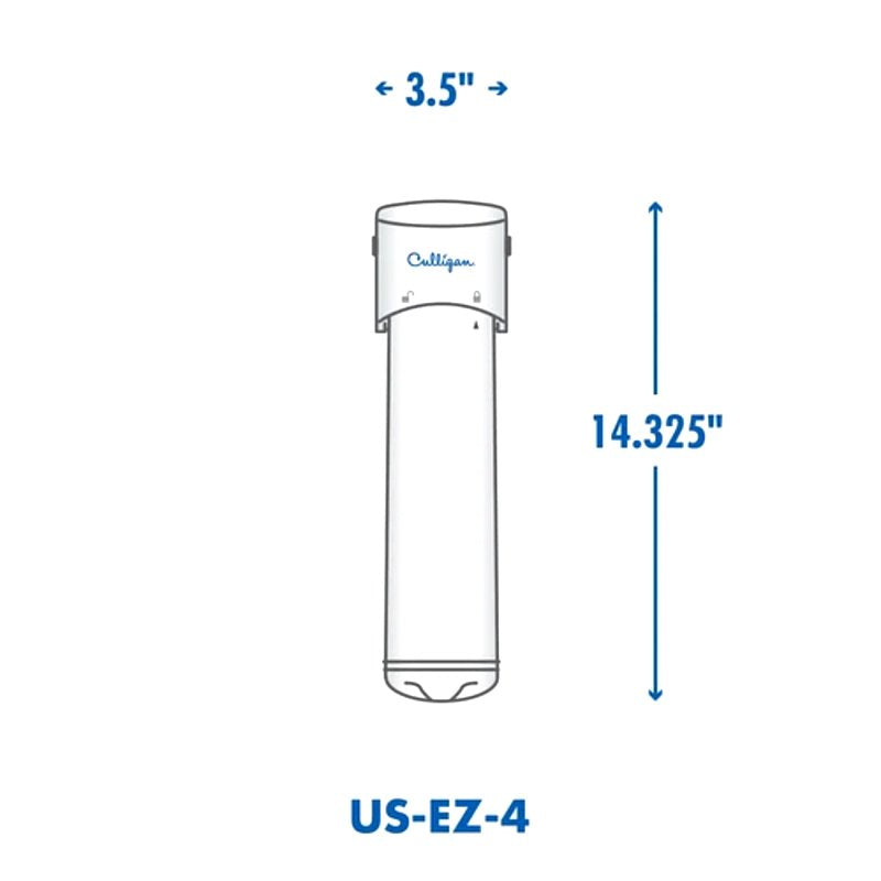 Culligan US-EZ-4 Under Sink Filter System, 500 gal, 0.5 gpm