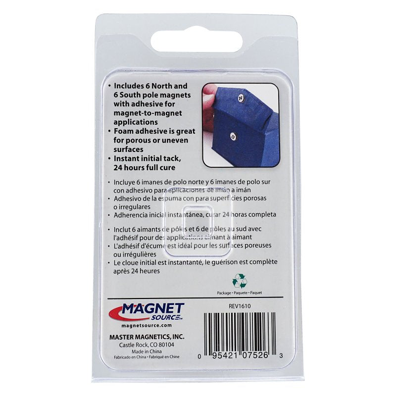 Magnet Source 07526 Magnetic Disc with Foam Adhesive, 3/8 in Dia