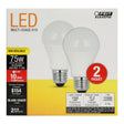 Feit Electric A1100/827/10KLED LED Lamp, General Purpose, 1100 Lumens, 11.2 W, A19 Lamp, 75 W Equivalent, E26 Lamp Base