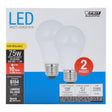 Feit Electric A1100/850/10KLED/2 LED Bulb, General-Purpose, A19 Lamp, 75 W Equivalent, E26 Medium Lamp Base, Daylight