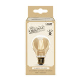 Feit Electric AT19/VG/LED Bulb, Decorative 4W, 60W Replacement AT19 E26 Dimmable Straight Filament Amber Glass Vintage Edison LED Light Bulb, Soft White., Pack of 4