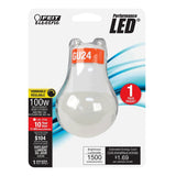 Feit Electric A100DM850GU24/10KLED LED Bulb, General-Purpose, A19 Lamp, 100 W Equivalent, GU24 Lamp Base, Dimmable
