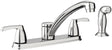 Moen Adler Series 87046 Kitchen Faucet, 1.5 gpm, 2-Handle, Stainless Steel, Chrome Plated, Deck Mounting