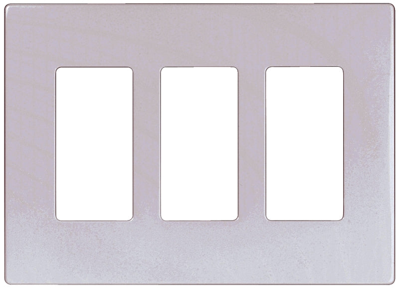 Eaton PJS Series PJS263W Wallplate, 4.87 in L, 6-3/4 in W, 3-Gang, Polycarbonate, White, High-Gloss