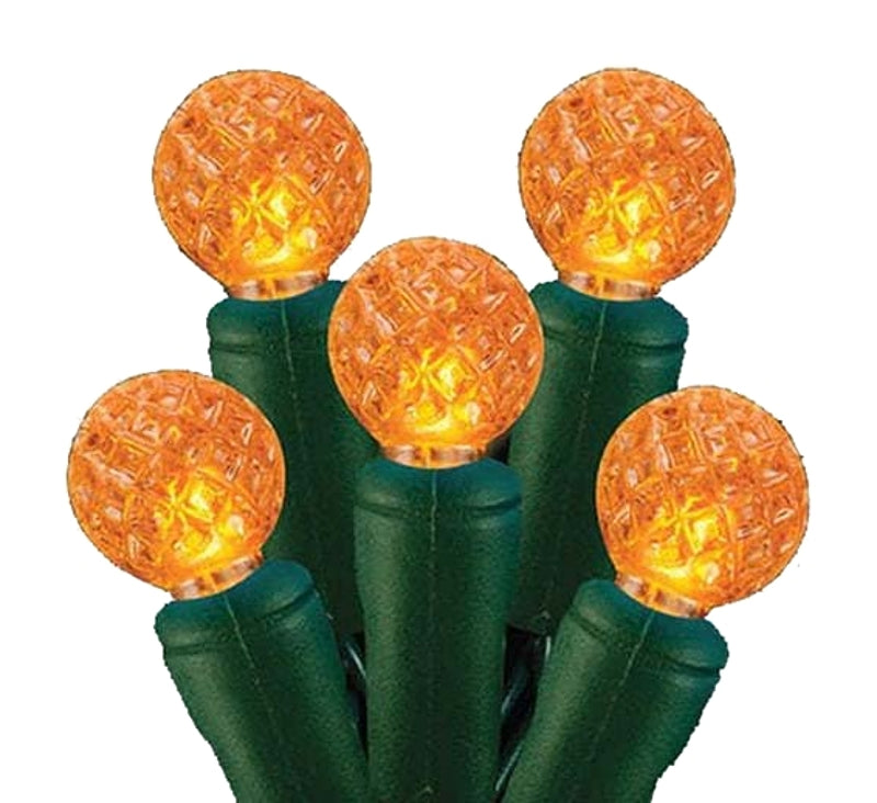 Hometown Holidays 2339/U14E320G Light Set, 4.8 W, 70-Lamp, LED, Orange, 25,000 hr Average Life, Pack of 12