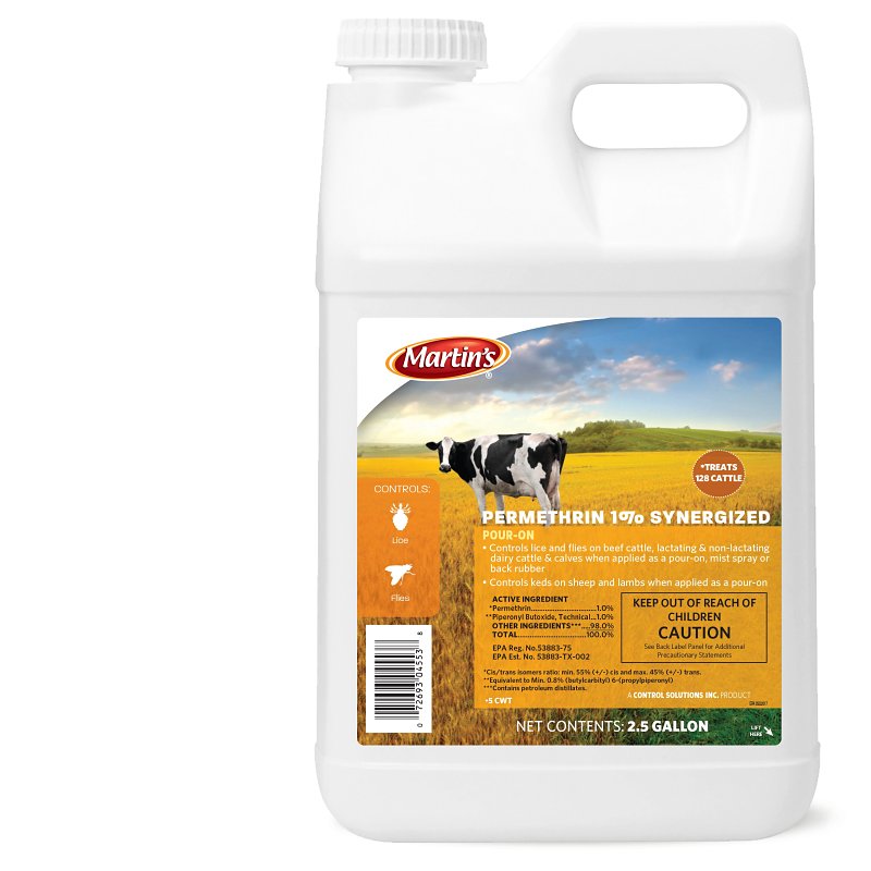 Martin's 82004553 Insecticide, Liquid, Light Amber, Mild Hydrocarbon, 2.5 gal, Pack of 2