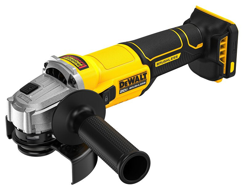 DEWALT MAX DCG407B Cordless Angle Grinder, Tool Only, 20 V, 5/8 in Arbor, 4-1/2 in Dia Wheel, 9000 rpm Speed