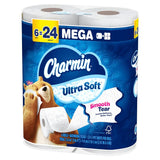 Charmin Ultra Soft 08808 Toilet Paper, 2-Ply, Pack of 4
