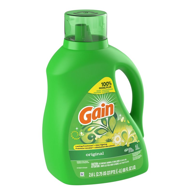 Gain 030772092101 Laundry Detergent, 88 oz, Liquid, Original