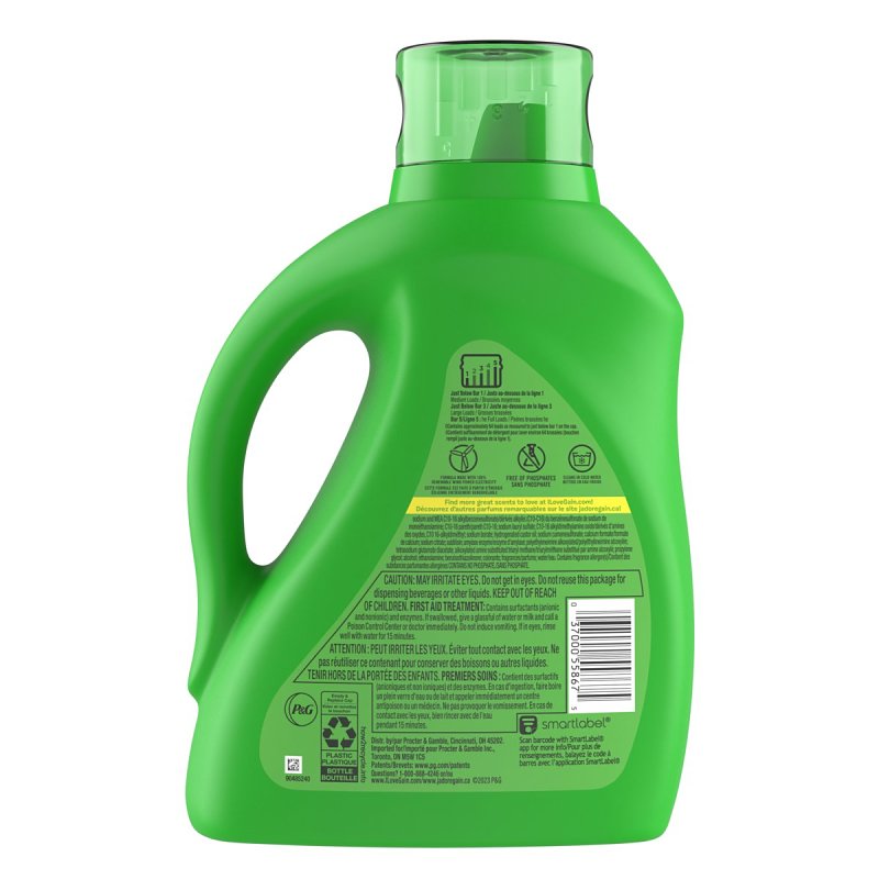 Gain 030772092101 Laundry Detergent, 88 oz, Liquid, Original