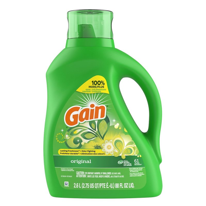Gain 030772092101 Laundry Detergent, 88 oz, Liquid, Original